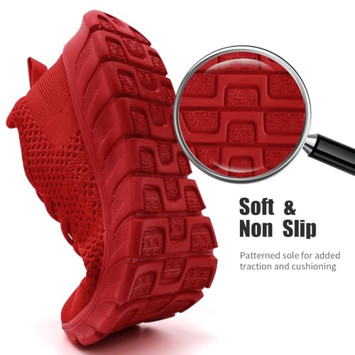 Image of Mens Running Shoes Slip On Tennis Walking Sneakers Workout Athletic Lightweight Casual Sport Shoes