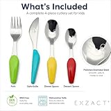 EXZACT zestaw sztućców dziecięcych 4 szt stal nierdzewna BPA bez do
