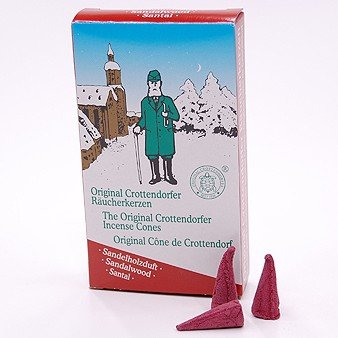 ISDD Cuckoo Clocks Crottendorfer Sandalwood Scented Incense Cones, Pack of 24, Made in Germany