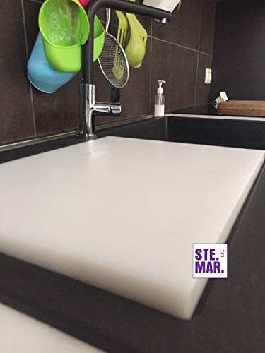 Tabla de cortar de polietileno alimentario, grosor de 1 cm, elige tu tamao y color (blanco, 30 x 40 cm)