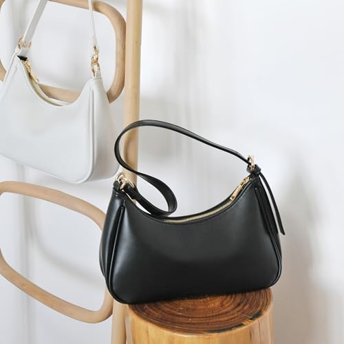 Women's Crescent Shoulder Bag Vegan Leather Chain Cross body bag Convertible Handbag - Image 5