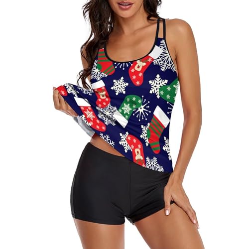 Bikini avec short de garçon tankini masquant les rondeurs - 2