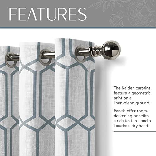Elrene Single Panel Window Curtain Drape, Soft Blue, 52"x84", Slate Blue, W 52" x L 84" (1 Panels) - Image 3