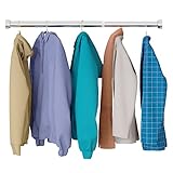 CALCHELE Adjustable Closet Rods, Closet Rods for Hanging Clothes Heavy Duty 30 to 50 Inch for Wardrobes