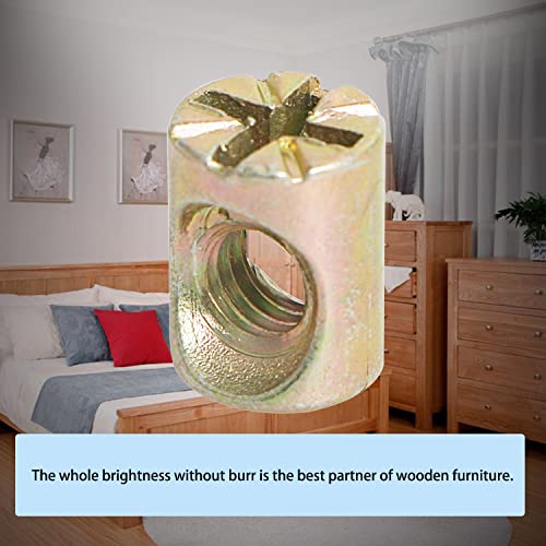 Aopin Barrel Nuts Cross Dowels Slotted Nuts For Furniture Beds Crib Chairs, M6 X 13Mm, 30Pcs #TOP3