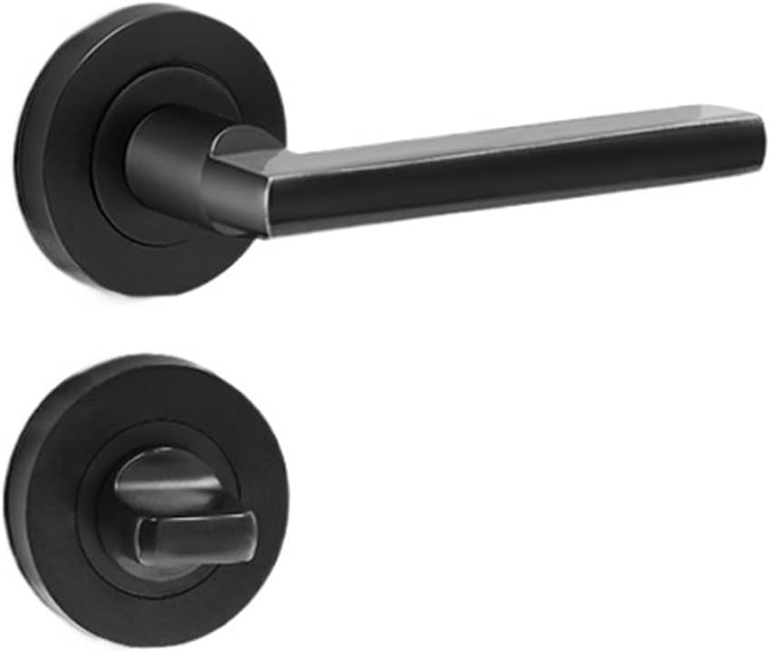 Single-Sided Invisible Door Lock Indoor Room Traceless Wooden Door Door Bedroom zinc Alloy Handle Door Lock Lock(Steel Gray Invisible 08 260)