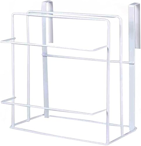 YARNOW Estante de tabla de cortar para debajo del gabinete, soporte de doble capa para tapa de olla, soporte para barra de toalla sin perforaciones,