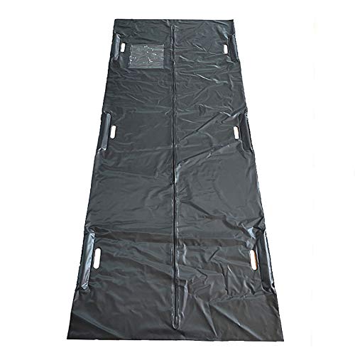 HyXia Sacchetti di Cadavere Borsa per Il Corpo Monouso Morto Body Bag Sacca Impermeabile E Sterilizzante per Il Corpo Borsa per Cadavere con 6 Maniglie 86×35inch