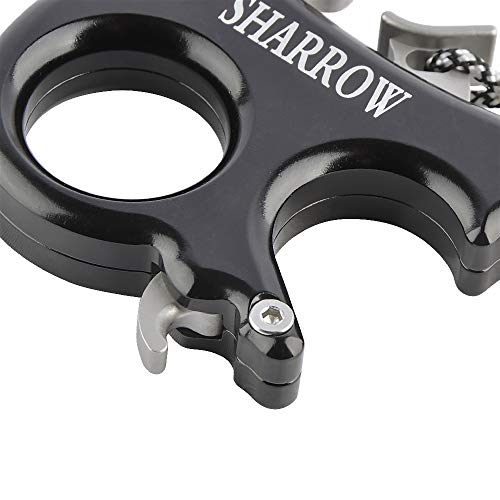 Sharrow Archery Release Aids 3 Fingers Compound Bow Release Aids Gear Compound Bow Accessory (Black) #TOP2