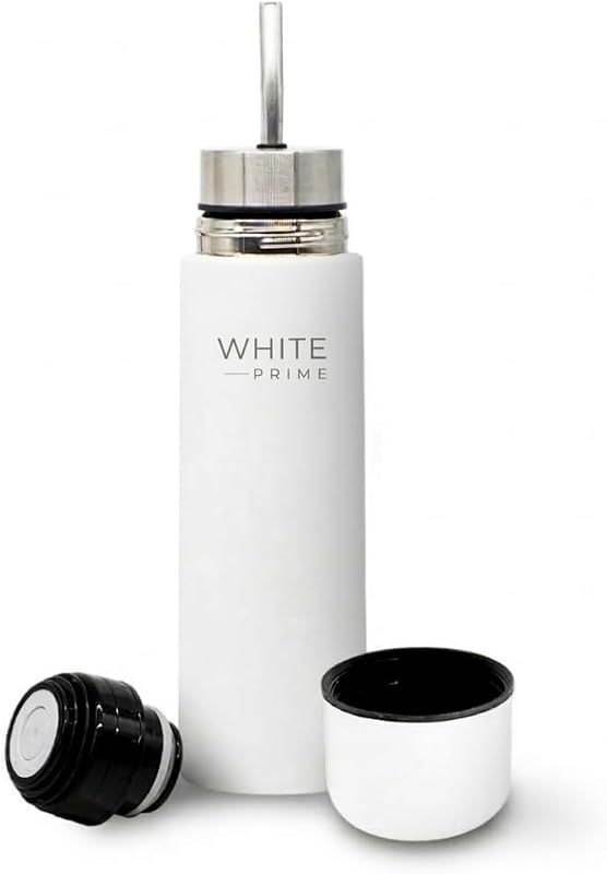 Mate Listo Automate Autocebante 16.9 fl oz | Self-Serving Yerba Mate Thermos Bottle with 2 Interchangeable Lids (Mate Lid & Standard Thermos Lid) | 500 ml