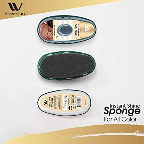 WBM Premium Instant Shoe Shine Sponge (Brown, Neutral) - 11ml Each, Shoe Cleaner for Polishing, Buffing & Restoring Shine, Convenient & Easy to Use