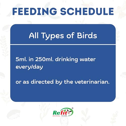 Image of REFIT ANIMAL CARE Immunity Booster for Birds for Growth, Health and Immunity with Essential Vitamins, Minerals and Amino Acids, Bird-Boost (100ml)