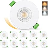 【IP65 étanche à l'eau】Spot LED dimmable 230V avec protection IP65 : résistant à l'humidité et à la poussière, idéal pour les espaces intérieurs humides tels que la salle de bains, la cuisine et les balcons fermés. Également parfait pour le salon, la chambre à coucher, le bureau et les auvents – répond à toutes vos exigences d'éclairage intérieur