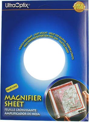 Rigid Full Page Size Magnifier - Low Vision Aid