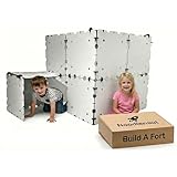 Noodlenaut Cardboard Fort Building Kit β Giant Indoor Kids Fort Builder β Create Life Size Castles, Tunnels & Mazes β Durable White Panels, Reusable Connectors & Compact Storage Box β STEM Toy Ages 4+