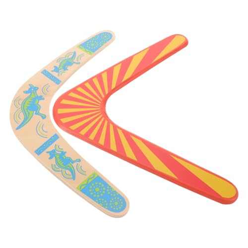 YARNOW Juguetes Boomerang de Madera para Niña, 2 Piezas para Juego al Aire Libre Interacción Padre E Hijo, Adecuado para Verano y Diversión