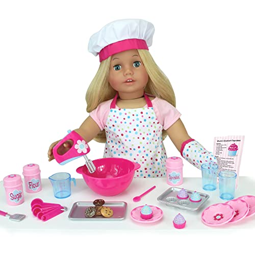 18 Inch Doll Baking Set of 20 Pcs. fits American Girl Doll Furniture, 18" Doll Cookware Set