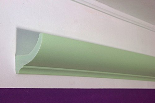 BENDU LED-Lichtvouten-Profile DBKL-75-ST für indirekte Decken-Beleuchtung | 75x90mm BxH | Stuck-Leisten aus Hartschaum XPS | Wandleisten leicht, feinporig und stabil