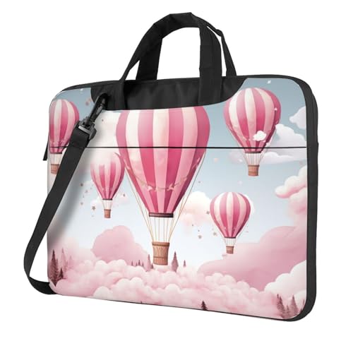Pochette ordinateur portable rose montgolfière antichoc 14 pouces
