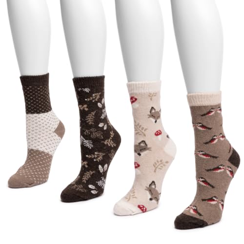 Image of MUK LUKS Women's Holiday 4 Pair Pack Socks