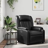 Ajout élégant à votre maison : avec son élégant cuir synthétique noir et son design intemporel, ce fauteuil de relaxation s'intègre parfaitement dans n'importe quel intérieur moderne ou classique. Ce n'est pas seulement un siège fonctionnel, mais aussi une déclaration élégante qui apporte confort et élégance à votre salon ou bureau.