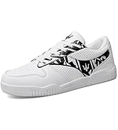 FZUU Men's Fashion High Top Leather Street Sneakers Sports Casual Shoes
