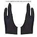 Honbay 2PCS Unisex Black Tablet Drawing Glove Artist Glove for Light Box, Graphic Tablet, Pen Display and iPad Pro Pencil