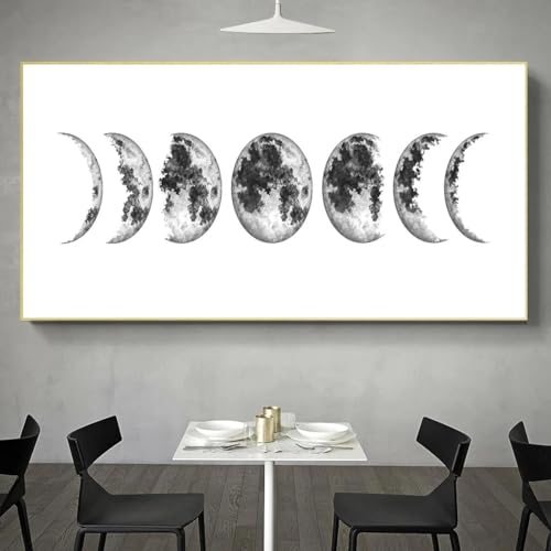 Impression de lune abstraite KEBIA grande peinture sur toile pour salon moderne - 2