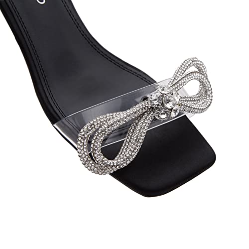 Image of Shoe Land Low Heels for Women 1 Inch Chunky Block Heeled Sandals Square Open Toe Strappy Ankle Strap Dressy Sandals for Wedding Prom Party Office
