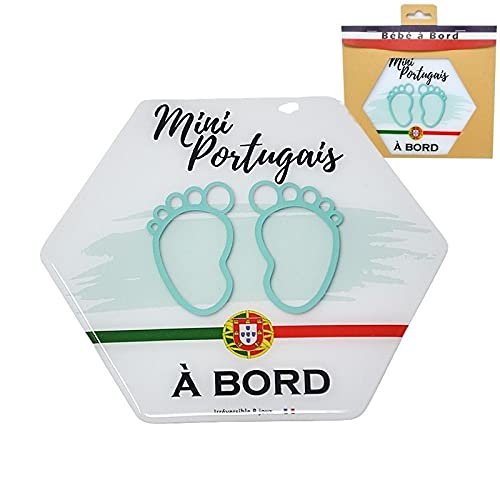 bébé à bord Made in France - autocollant/stickers/Adhésif pour voiture - imprimés Mini Portugais - Résine naturelle - garantie 10 ans - livraison 72H Cover