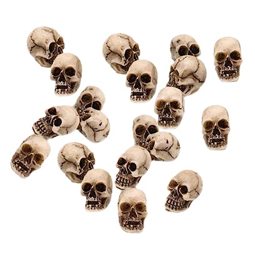 Statues de crâne réaliste RLKHXBS : 40 mini figurines squelettes pour décorations d'Halloween