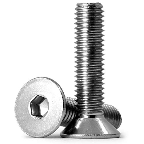 M6 x 16mm 40 pièces vis à tête fraisée à tête plate pour clé Allen acier inoxydable 304,à six pans creux Cover