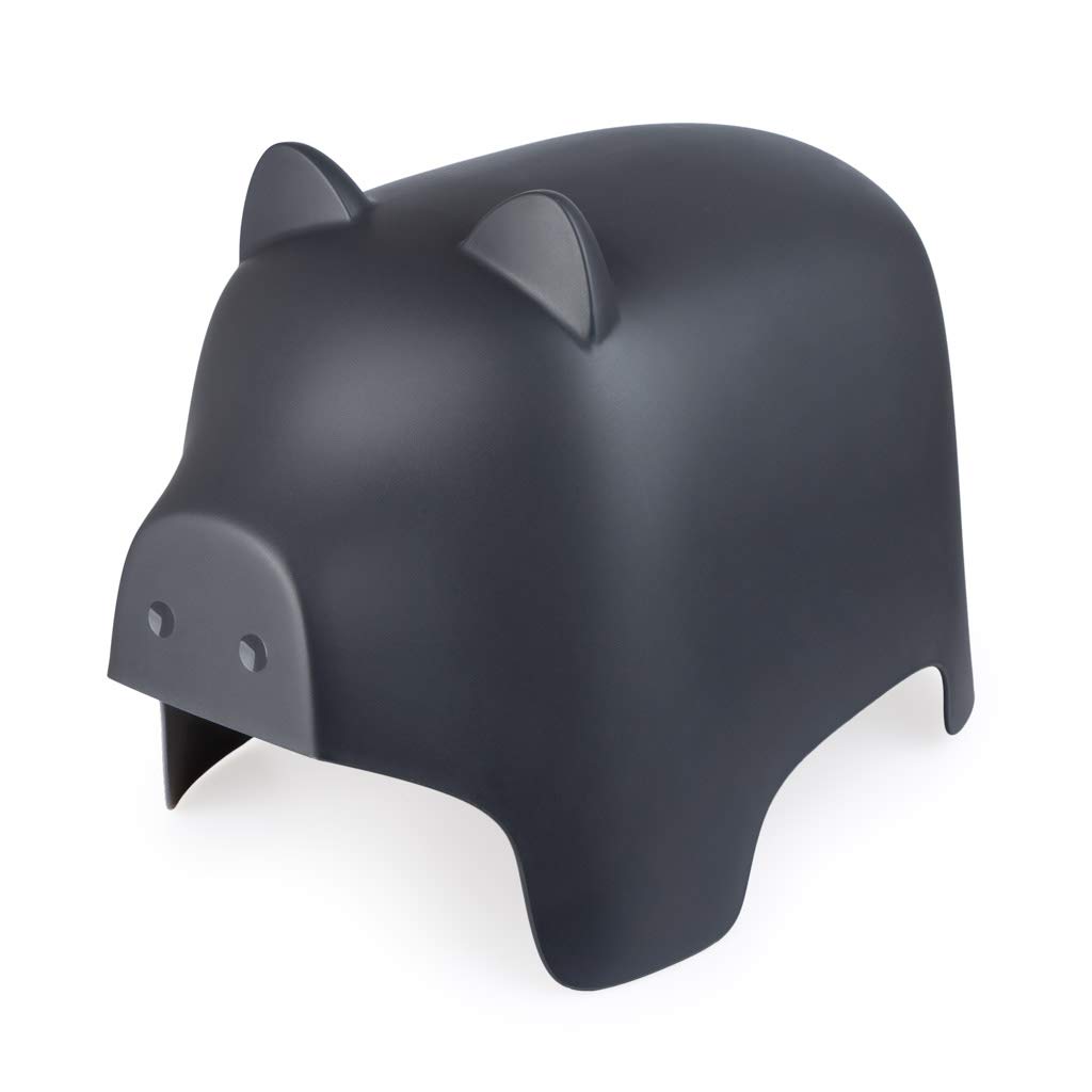Balvi Taburete Piggy Color Gris Oscuro con Forma de Cerdito Reposapies para Interior y Exterior. Plás