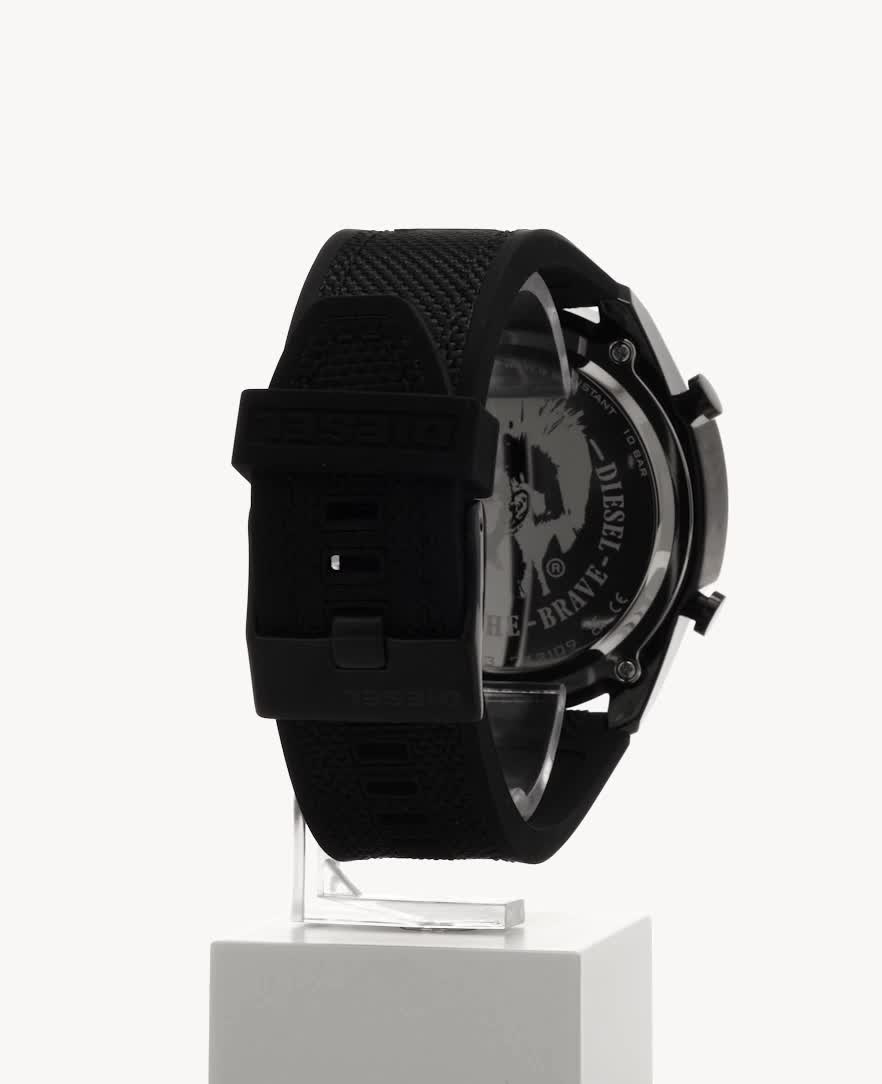 Diesel Herrenuhr Mega Chief, Digitales Uhrwerk, 51 mm schwarzes 