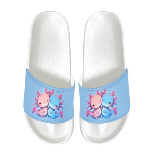 Women's Summer Flat Sandals Slip On Open Toe Soft Slide Sandals Summer Non-Slip Slippers