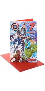 UK Greetings Lot De 6 Feuilles Et étiquettes D'emballage Pour Garçons/enfants | Ensemble D'emballage Cadeau | Anniversaires/mariages/fête Des Pères | Motif Marvel Avengers | 49 X 69 Cm