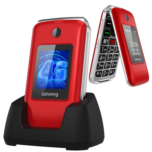 Tosaju 4G Seniorenhandy ohne Vertrag Klapphandy 1200 mAh Akku...