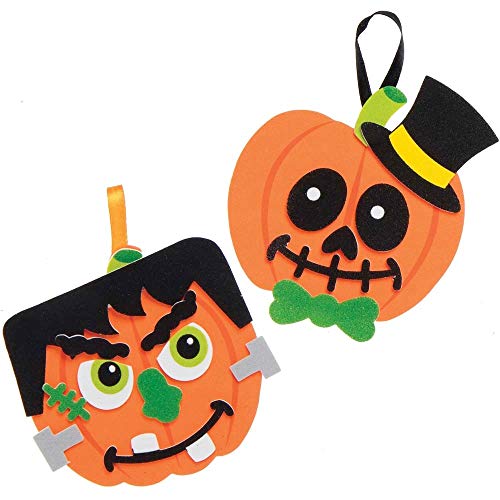 Baker Ross Pumpkin Mix and Match Halloween Decoration Kits - Pack of 8, Halloween Craft Kits for Kids, Foam Pumpkin Decoration Arts and Crafts (AX254), Black,Green,Orange,Purple - Image 4