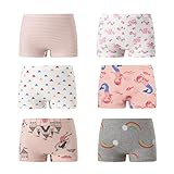 Barara King Toddler Soft Cotton Panties Little Girls Boyshort Undies Assorted Underwear (Pack of 6) Size 5