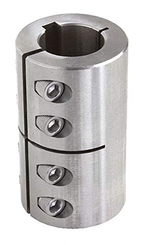 1 Piece Clamp 3/8" Bore Dia. Stainless Steel Rigid Shaft Coupling