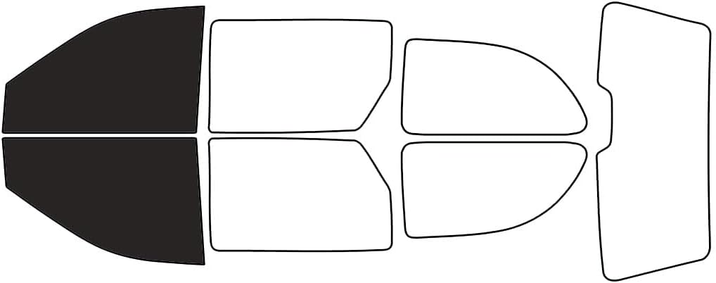 Rvinyl Window Tint Kit Compatible with Dodge Caravan 2001-2007 - Black 20% - Single Ply No Bubble Film - Do it Yourself Vehicle Front Precut Kit