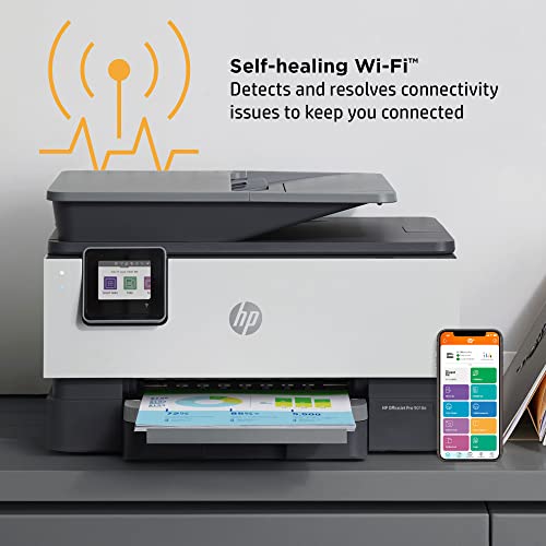 Hp Officejet Pro 9018E Wireless Color All-In-One Printer With Bonus 6 Months Instant Ink With Hp+ (1G5L5A), White #TOP7