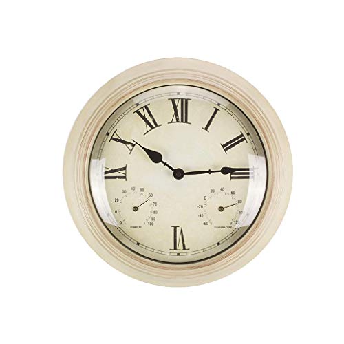Horloge murale à quartz en métal design rond et silencieux pour la maison
