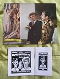  12 photos couleurs (21 cm x 27 cm) + 2 affichette N&B de Frankenstein 90 (1984), film réalisé par Alain Jessua avec Jean Rochefort, Eddy Mitchell, Fiona Gelin - Bon état.