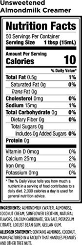 Califia Farms Unsweetened Almondmilk Coffee Creamer With Coconut Cream, 25.4 Oz (Pack Of 2) | Dairy Free | Whole30 | Keto | Vegan| Plant Based | Nut Milk | Non-Gmo #TOP2