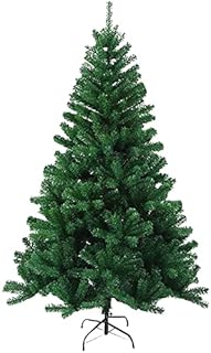6ft Green Artificial Traditional Realistic Christmas Tree Metal Stand Xmas Festive Large decoration 800 Tips Green Christmas trees 6ft trees topper tree trees