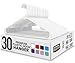 Utopia Home Plastic Hangers 30 Pack - Clothes Hanger with Hooks - Durable & Space Saving (White)