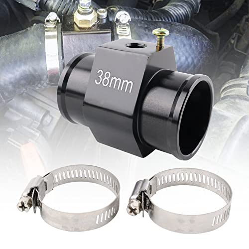 Aluminum Water Temp Meter Temperature Gauge Joint Pipe Radiator Sensor Adaptor Attachment Hose Clamps （38mm/1/8''NPT）