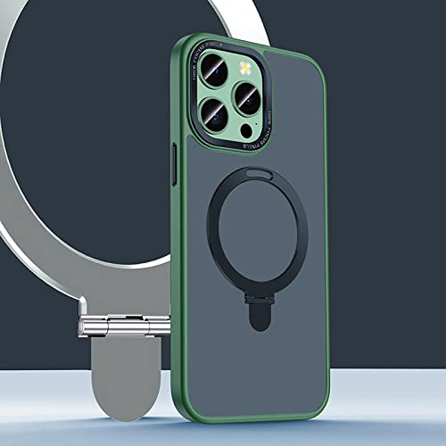 Étui de protection iPhone 14 en métal et silicone rigide vert premium