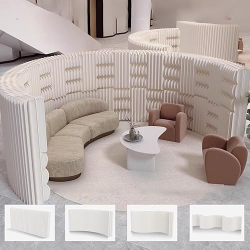 Cloison de séparation rétractable pour salons et chambres en papier blanc modulable - 7